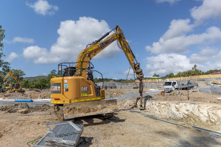 Stratum Civil CAT Excavator at Gilston road