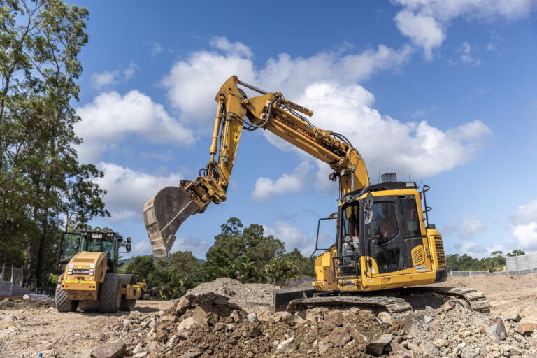 Stratum Civil CAT Excavator at Gilston road